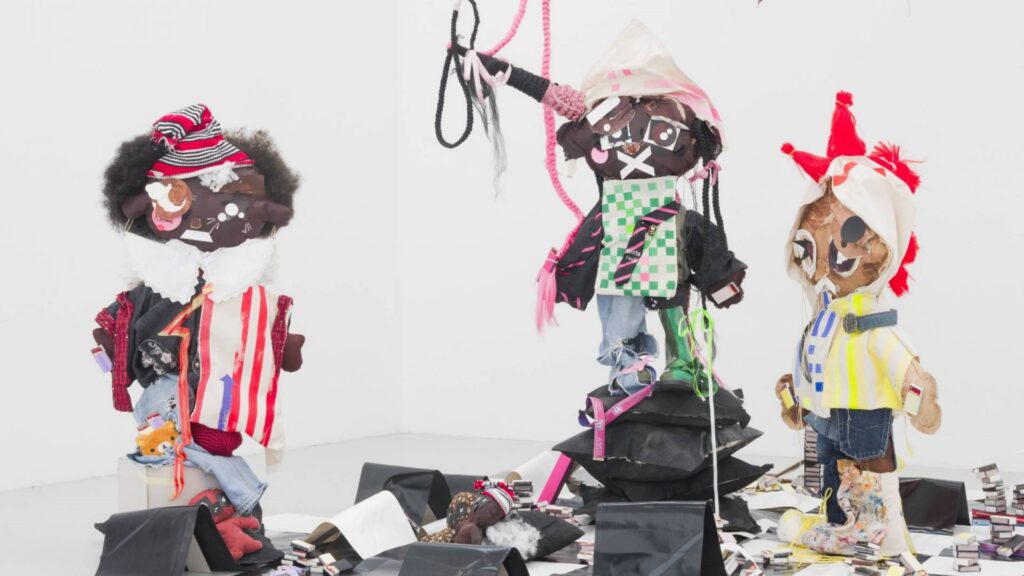 Kelechi Amaka Madumere, «Down the rabbit hole, how to invest in a world that is not yours?» (2025), Platform25, Installationsansicht, CAN Centre d’art Neuchâtel. (Fotos: Sebastian Verdon.)