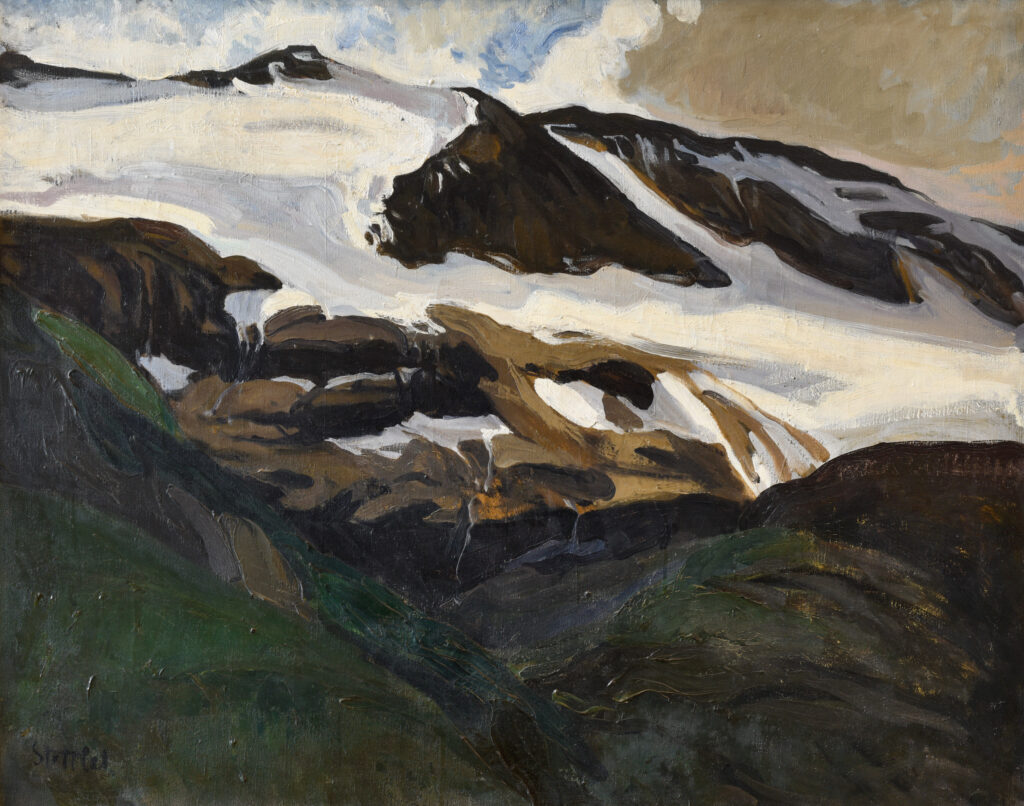 Martha Stettler Der Gletscher, zw. 1905–1910 Öl mit Sand auf Leinwand 73 × 92,1 cm Kunstmuseum Bern Schenkung Daniel von Steiger, Bern
