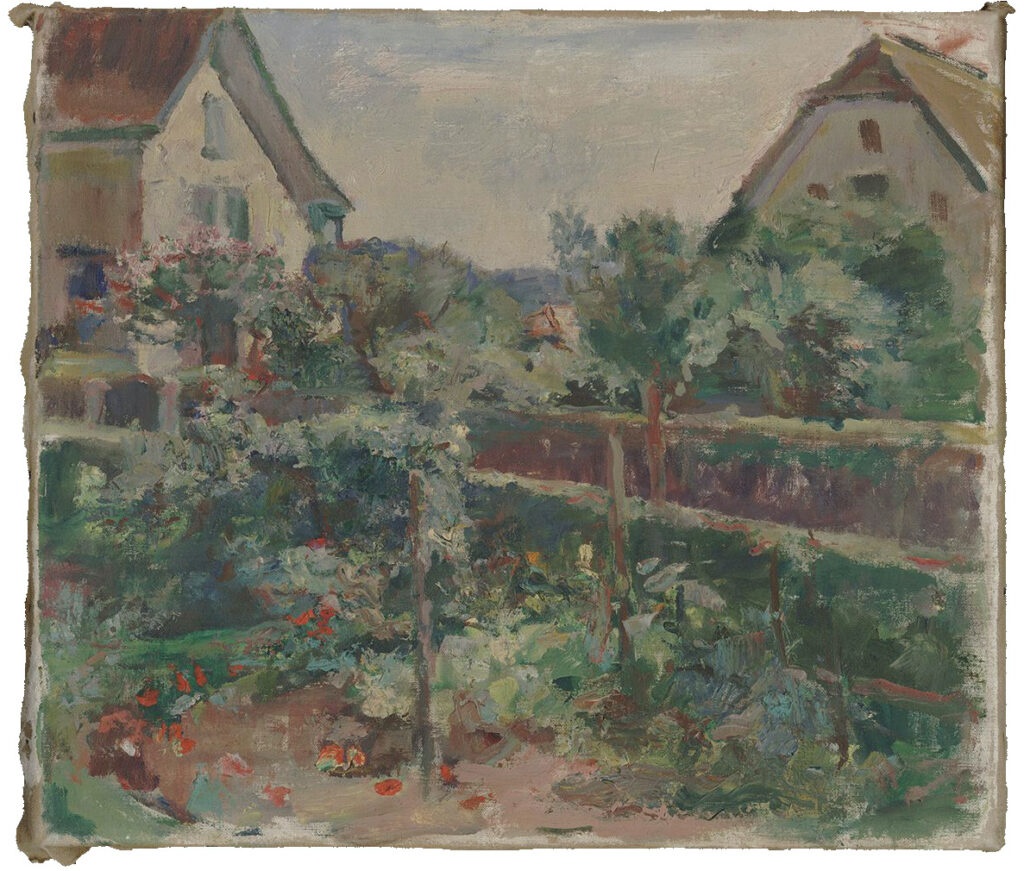 Gertrud Escher, Blick in den Garten, vermutlich zwischen 1900 und 1930. (Bild: ZB Zürich)
