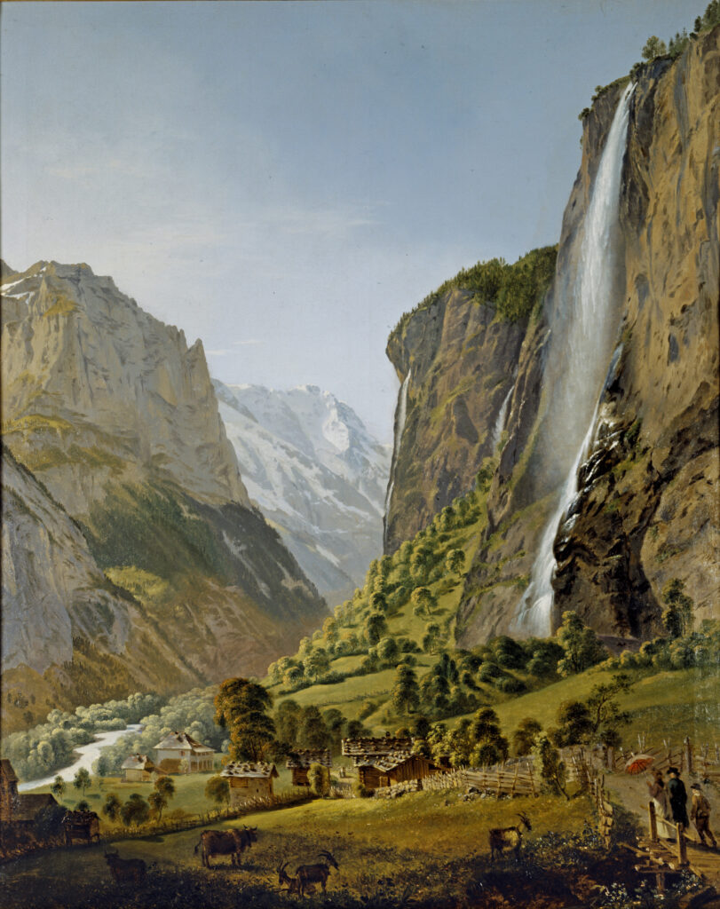 Franz Niklaus König Der Staubbach im Lauterbrunnental, 1804 Öl auf Leinwand 136,2 × 108 cm Kunstmuseum Bern, Bernische Kunstgesellschaft, Bern Schenkung der Erben von Frau Sulzberg- König, Frauenfeld