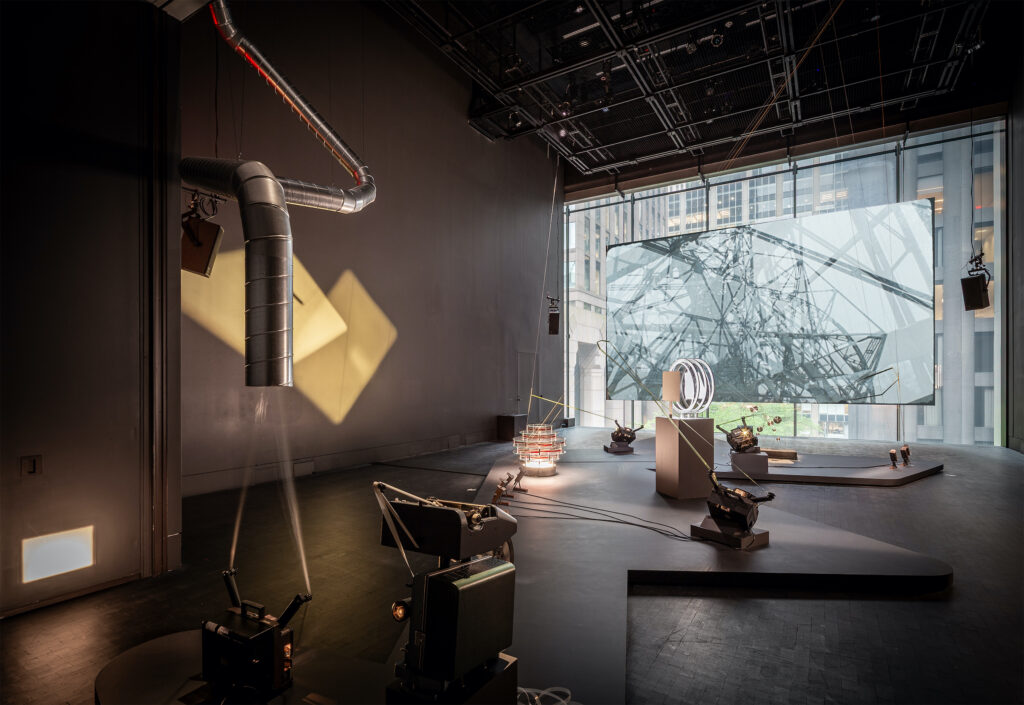 Rosa Barba, The Ocean of One’s Pause, exhibition view, Kravis Studio at The Museum of Modern Art, New York, 2025 Photo: Peio Erroteta © Rosa Barba