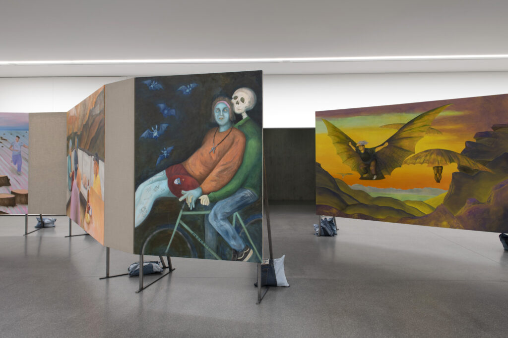 Ausstellungsansicht 3 In Your Arms, 2025 (Mitte) / Untitled, 2025 (rechts) Alle Fotos: Thomas Strub Alle Werke: © Noemi Pfister