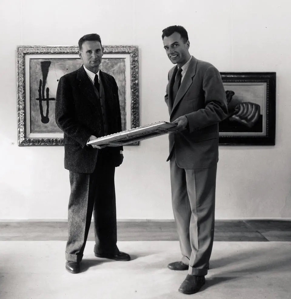 Jean Planque and Ernst Beyeler at Basel around 1960 - © https://fondationplanque.ch/en/jean-planque/