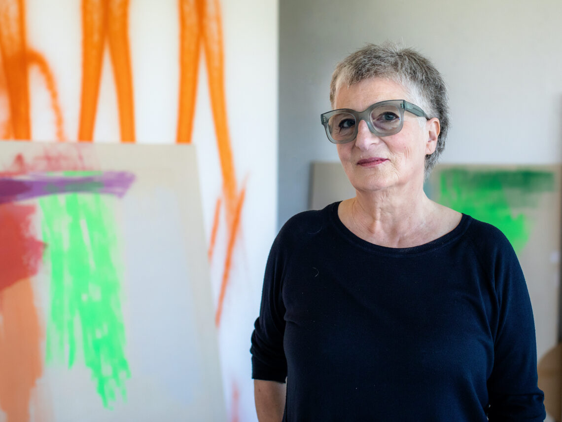 Renée Levi in ihrem Atelier in Basel, April 2025 - Foto: © Kostas Maros