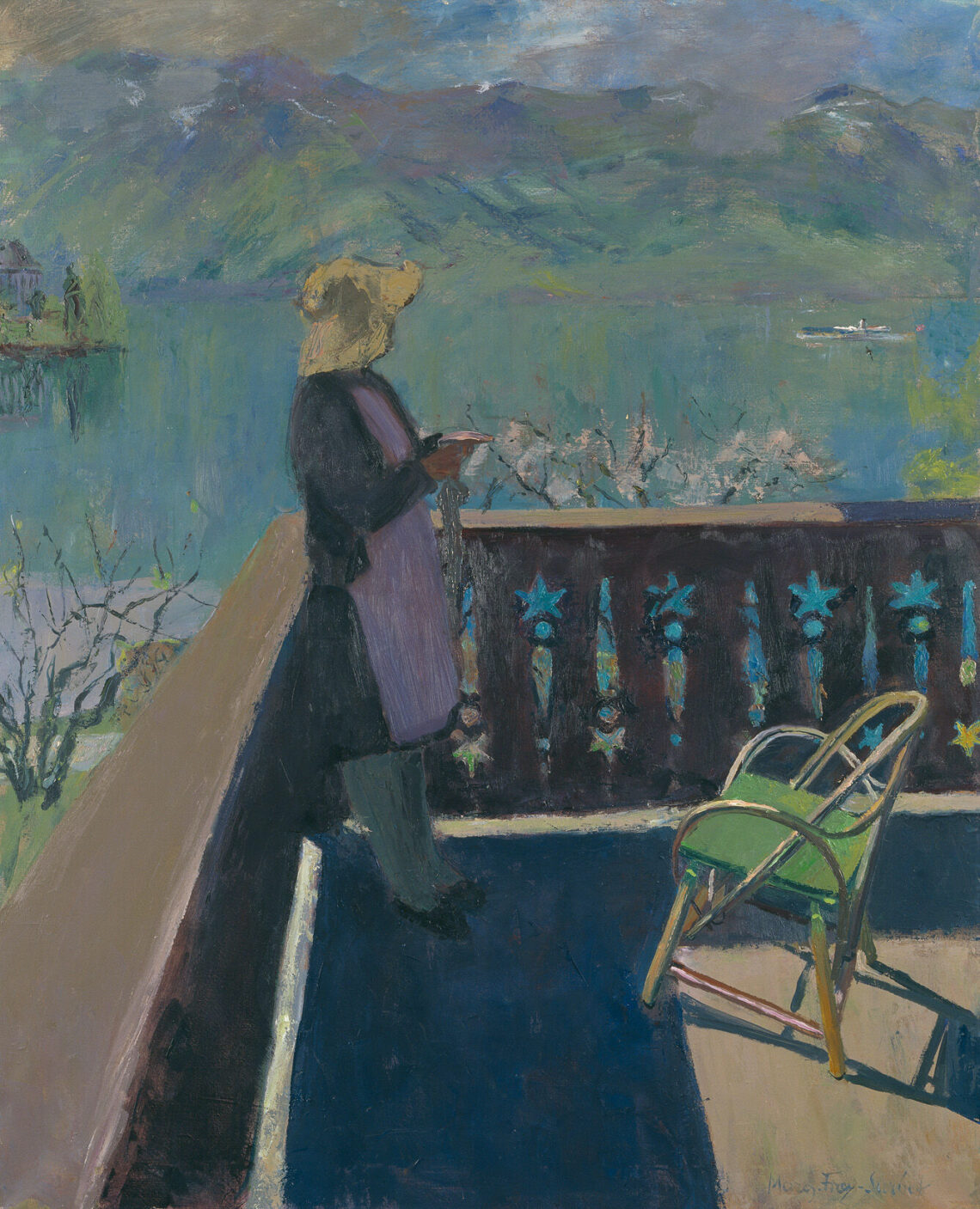 Bild: Marguerite Frey-Surbek, Laube in Iseltwald © Gladys Luginbühl, Spiez Foto: SIK-ISEA, Zürich, https://recherche.sik-isea.ch/de/sik:person-4000987:exp/in/sikart/actor?0.0.type=work&0.0.@id=sik:work-10390325&0.type=work