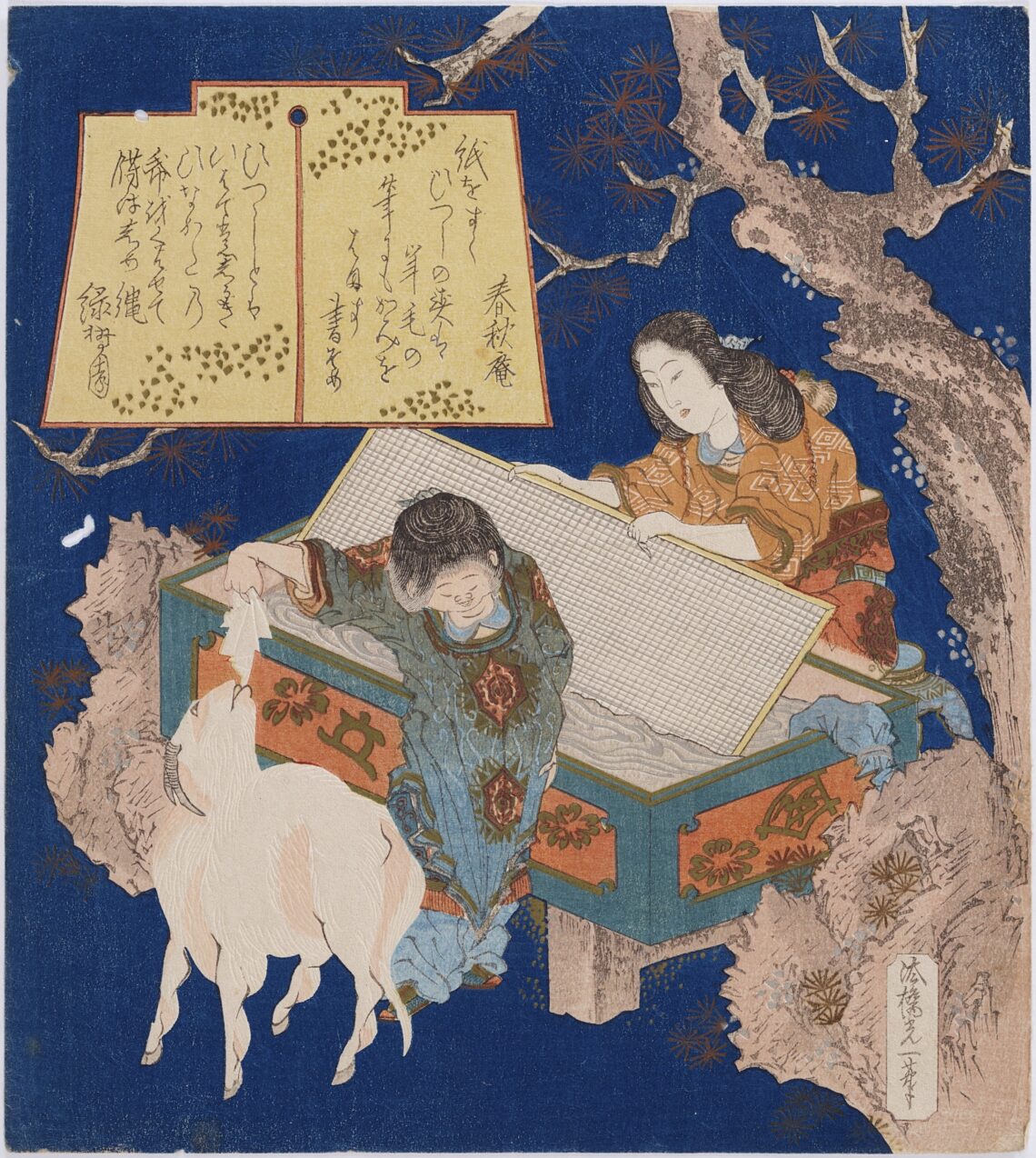 Sonsai Kōitsu (aktiv um 1820–1840), Papier schöpfen, Edo-Zeit, 1823 © Museum Rietberg