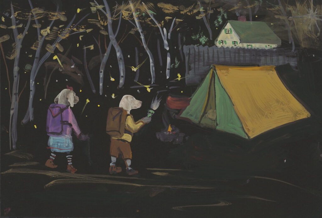 William Wegman, Untitled (Flo and Wendell camping) (Sans titre (Flo et Wendell font du camping)), 2013 © William Wegman