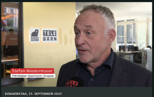 Stefan Niedermaier, Mitinhaber Gassmann-Gruppe, Screenshot © https///www.telebaern.tv/telebaern-news/telebaern-erhaelt-neue-besitzerin-161925907