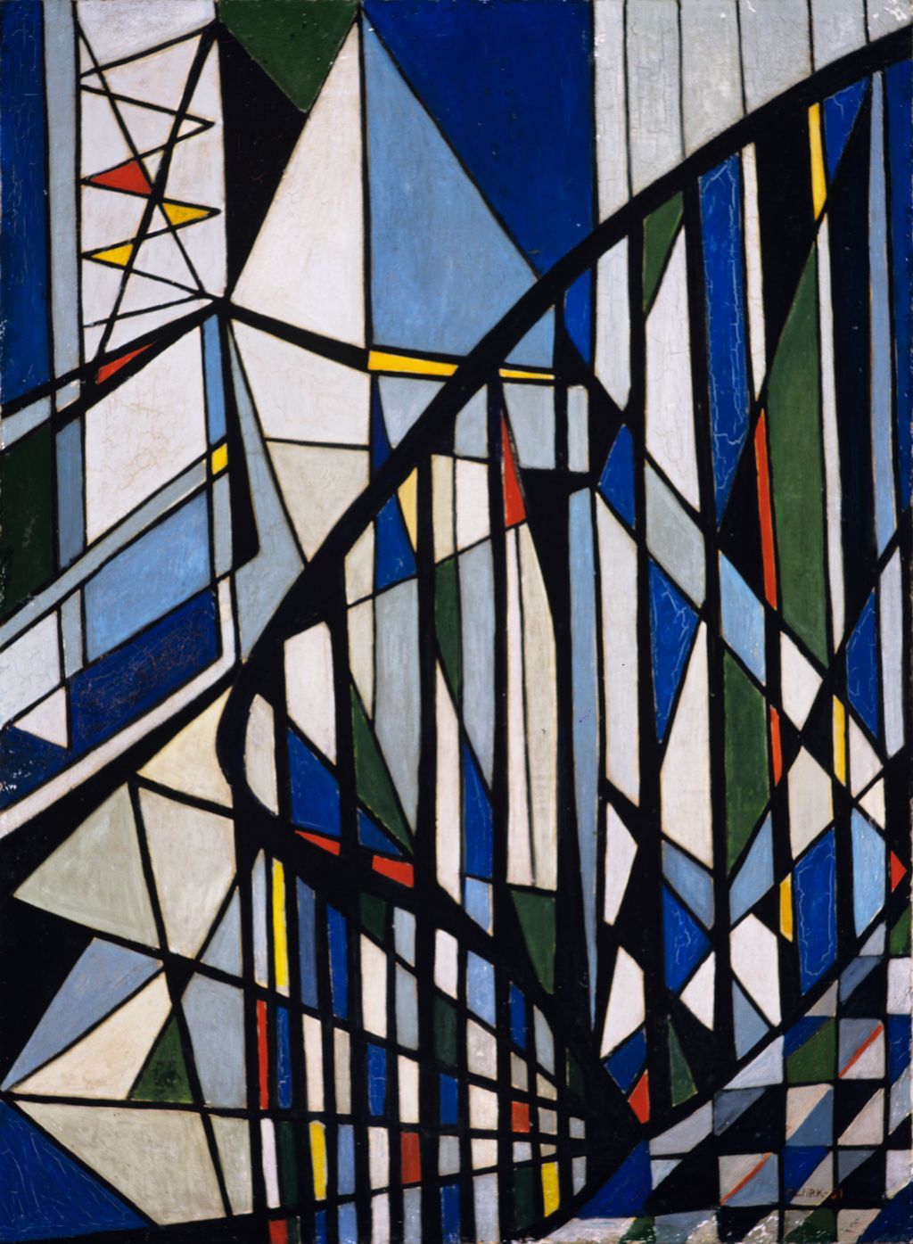 Lygia Clark, Escada [Treppe], 1951Öl auf Leinwand, 100,5 × 74,2 cm,Acervo Museu de Arte Brasileira – MAB FAAP, São Paulo, Brazil, Foto: Fernando Silveira © Associação Cultural O Mundo de Lygia Clark