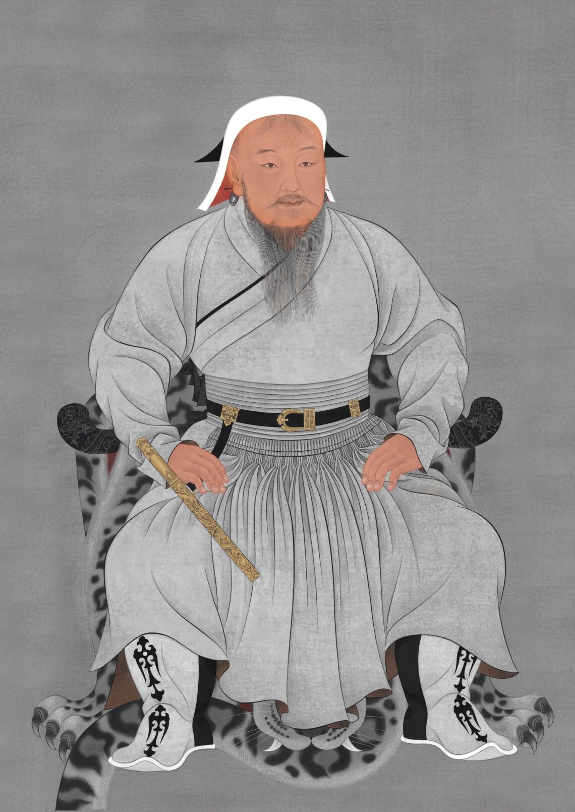 Porträt von Dschingis Khan, Sh. Sainzul, 2022, Chinggis Khaan National Museum