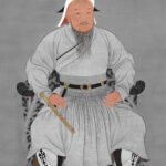 Porträt von Dschingis Khan, Sh. Sainzul, 2022, Chinggis Khaan National Museum