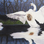 Yann Stéphane Bisso, Can I see another’s woe, And not be in sorrow too?, 2023, Öl auf Leinwand, 50 × 70 cm, Courtesy of the artist