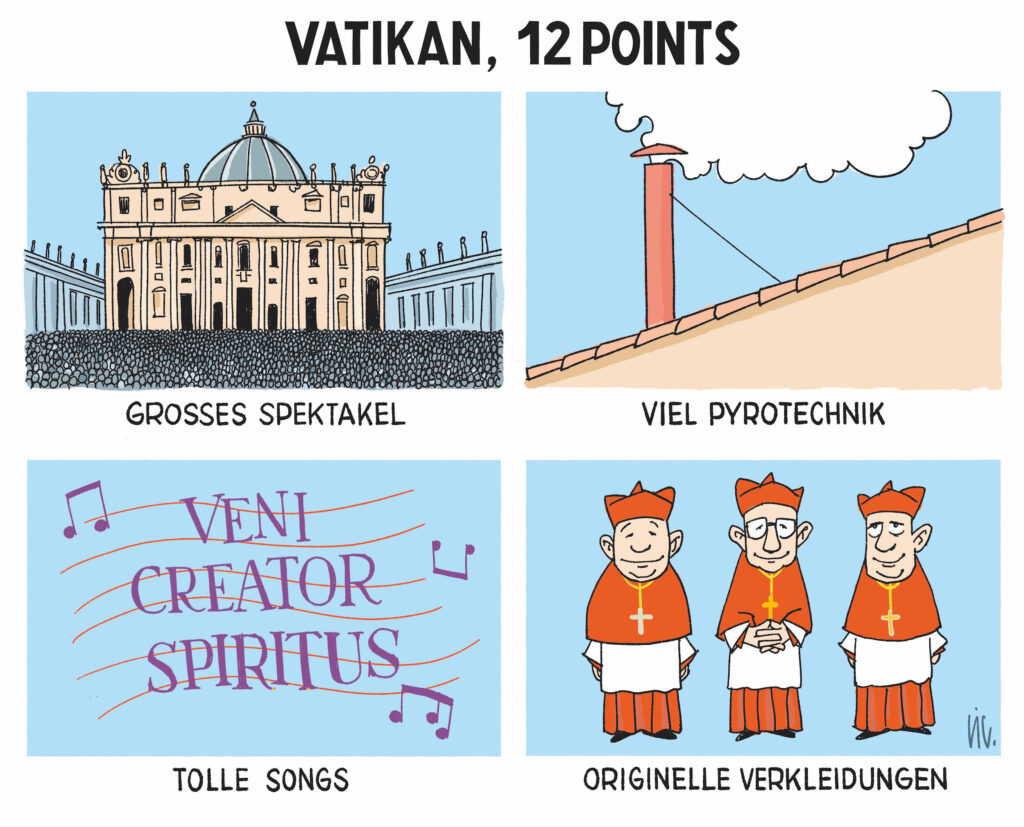 Gezeichnet 2025: Cic Stephan Lütolf, Papstwahl ESC