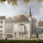 Historisches Museum Bern, Südfassade aus der Sicht des Museumsquartiers Bern – Visualisierung: © Nightnurse Images AG, Zürich, https://www.bhm.ch/de/museum-im-wandel/gesamterneuerung 