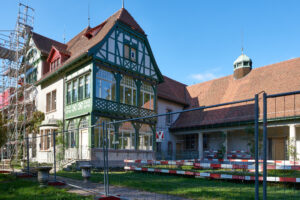 Saniertes Holzfachwerk und Dach, Oktober 2025, Museums Langmatt, Foto: © Erwin Auf der Mauer
