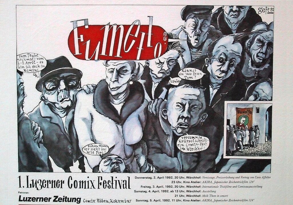 Das erste Fumetto-Plakat (1992) - Foto: Museum Luzern