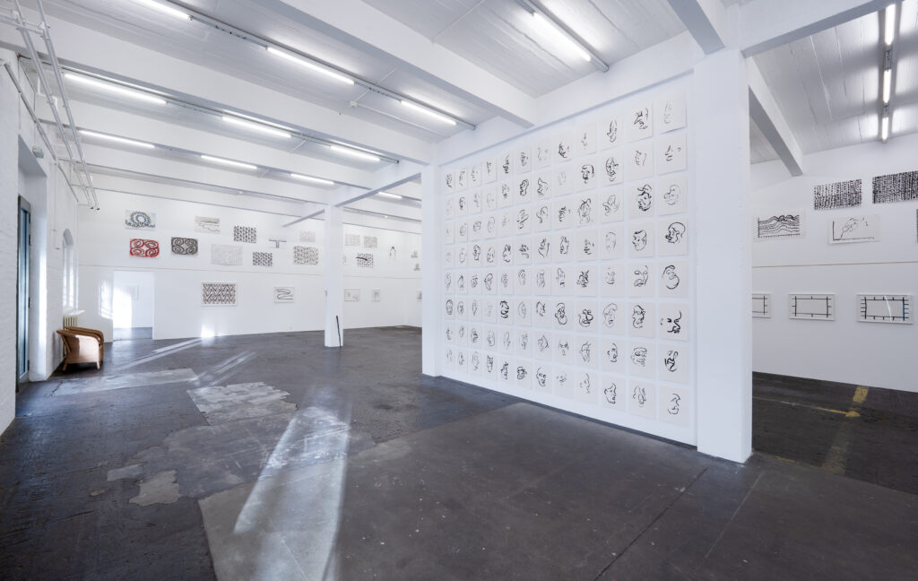 (Drawings 2005–2025)», Ausstellungsansicht, 2025. Photo: Kunst Halle Sankt Gallen, E. Sommer.