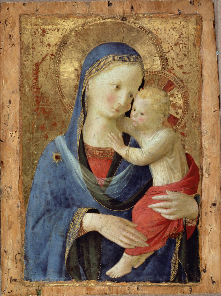 Fra Angelico Madonna col Bambino, um 1445–1450 Tempera auf Pappelholz 46,6 × 35,1 cm Kunstmuseum Bern, Legat Adolf von Stürler, Versailles Foto: Kunstmuseum Bern
