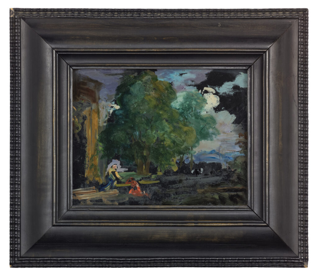 Credits: Robert Zünd, Die Rückkehr des verlo- renen Sohnes, zwischen 1867 und 1877, Hinterglasmalerei 30.3 x 34.8 x 4.5 cm (mit Rahmen), Nidwaldner Museum Stans, NM 15341 Fotografie: Christian Hartmann