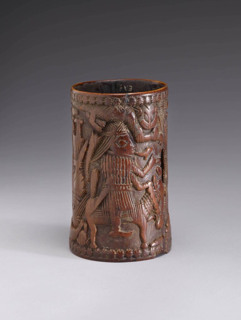 Armband mit Reiter und Tierfiguren, Ikoo akon'eni Königliche Gilde der Elfenbeinschnitzer am Hof von Benin Nigeria, Königtum Benin, Edo, 18./1. Hälfte 19. Jh., Elfenbein