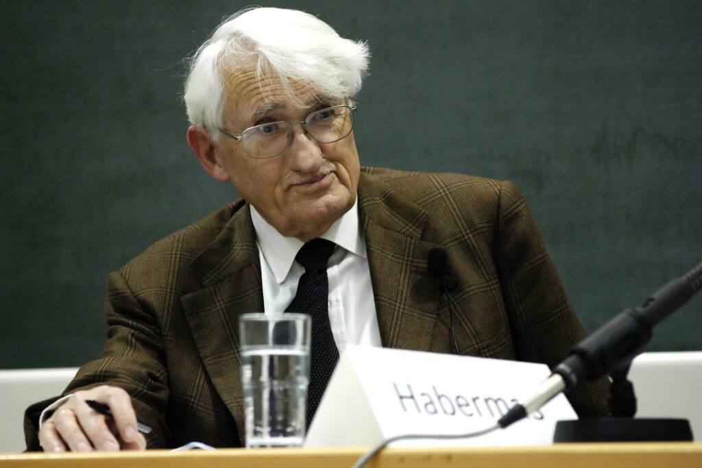 Jürgen Habermas, 2008 - Foto: Wolfram Huke, http://wolframhuke.de - Lizenz: https://creativecommons.org/licenses/by-sa/3.0/deed.de - Datei: https://commons.wikimedia.org/wiki/File:JuergenHabermas_crop1.jpg?uselang=de#/media/File:JuergenHabermas.jpg