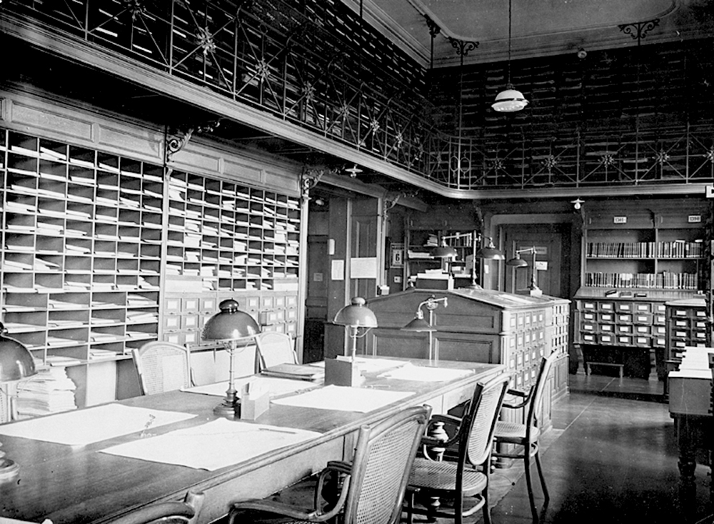 Blick in den Lesesaal des Schweizerischen Bundesarchivs, 1925 - Foto: © BAR