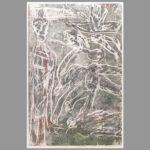 Martin Disler (1949-1996), Ohne Titel, 1990. Xilografia a colori, numerata 3/6, firmata e datata in basso a dx, 93 x 61 cm. Collezione privata, Svizzera.