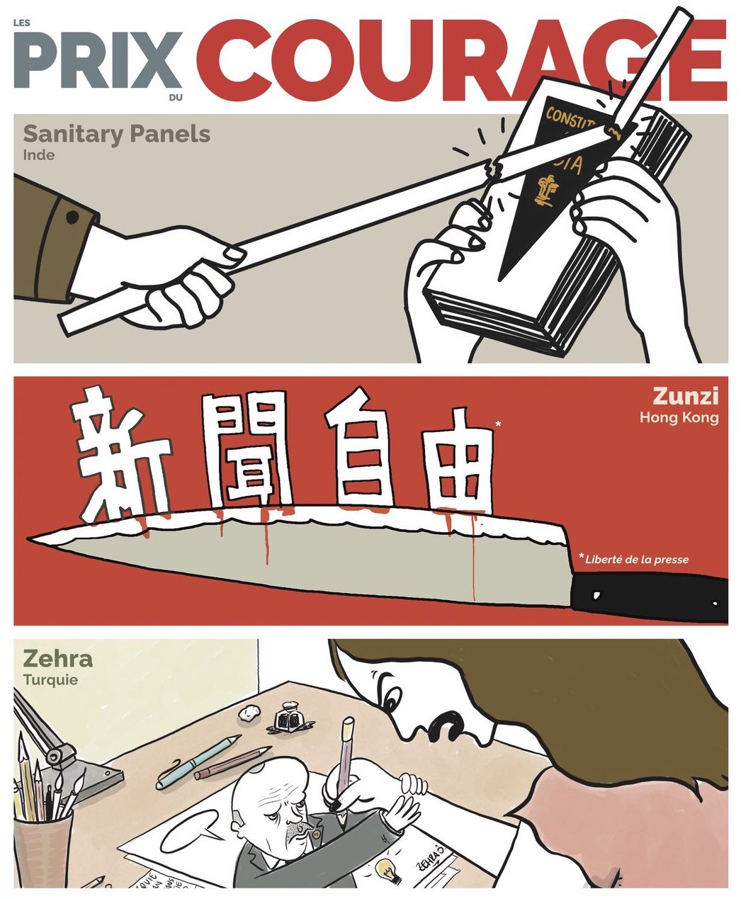 «LES PRIX DU COURAGE» Image: © https://mddp.ch/2026/02/09/les-prix-du-courage/