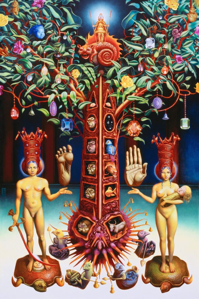 Arbre de vie, 1996 Huile sur toile 203 x 135cm © Olivier Zappelli / photo : Primula Bosshard