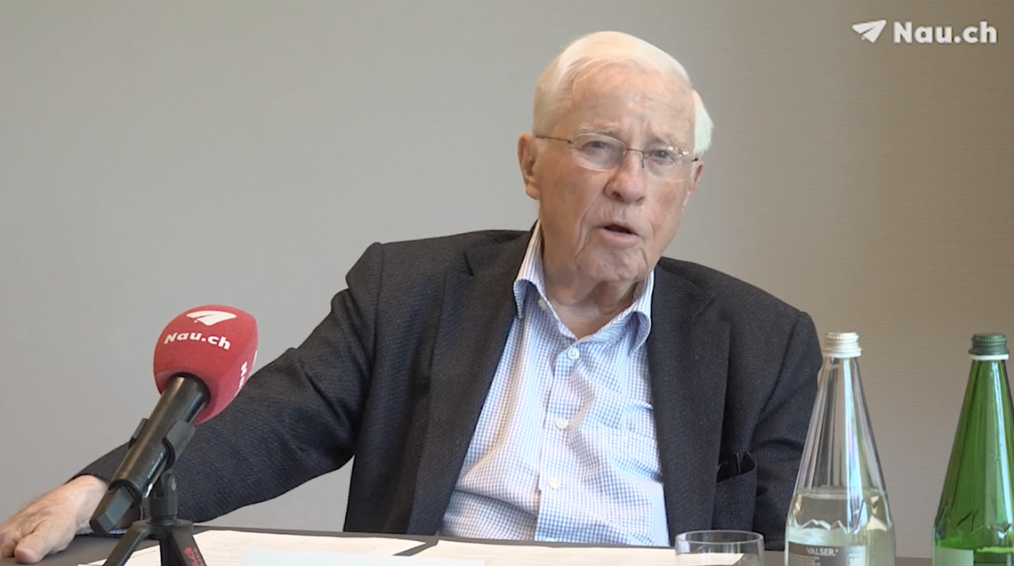 Christoph Blocher bei «nau.ch» - Screenshot: © «nau.ch» / Nico Leuthold