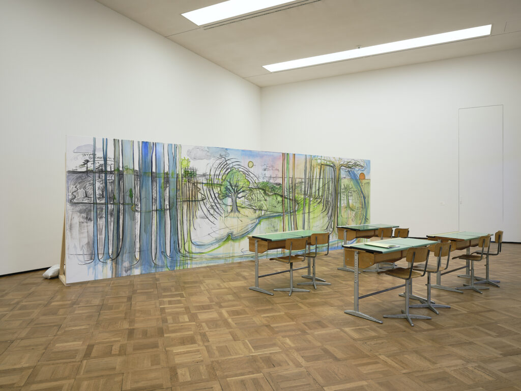 Ausstellungsansicht Fabrice Hyber im Kunstmuseum Thun, 2026 - Foto: © David Aebi