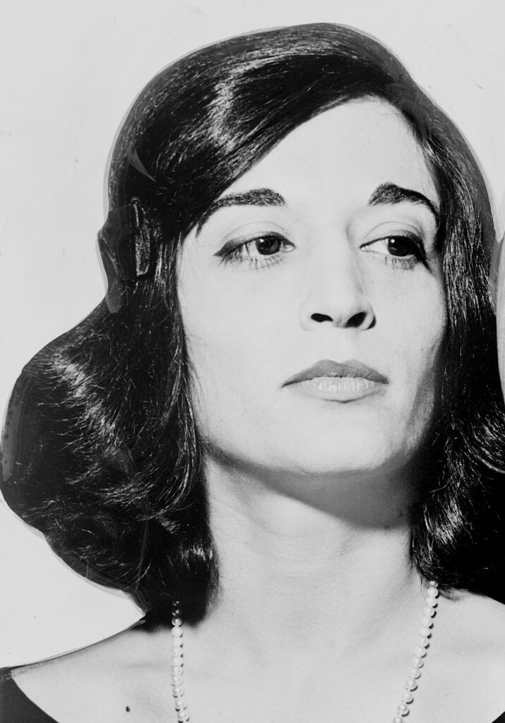 Marisol Escobar, 1963 - Foto: https://loc.gov/pictures/resource/cph.3c22877/ - Lizenz: https://guides.loc.gov/p-and-p-rights-and-restrictions/rights#076_nyw.html - Datei:https://commons.wikimedia.org/wiki/File:Marisol_Escobar_NYWTS.jpg