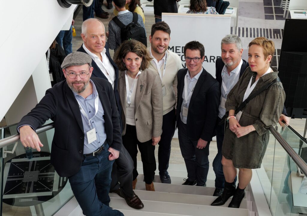 Nicolas Krausz (Fondation Leenaards), Henry Peter (Fondation Aventinus), Christina Kitsos (Ville de Genève), Nicolas Johner (FERS Stiftung), Martin Kotynek (Media Forward Fund), Bernard Rappaz (Fondation Aventinus), Adrienne Prudente (Fondation Leenaards) - Photo: Steeve Iuncker