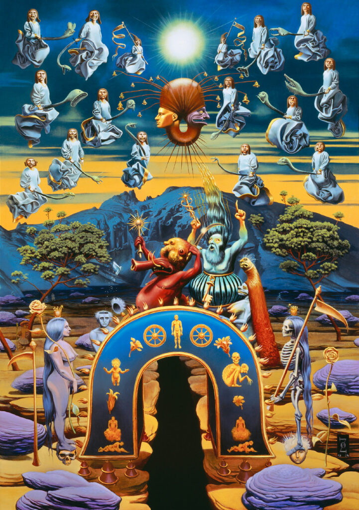 Arbre de vie, 1996 Huile sur toile 203 x 135cm © Olivier Zappelli / photo : Primula Bosshard Le mystè re de la mort, 1994 Huile sur toile 195 x 130 cm © Olivier Zappelli / photo: Primula Bosshard