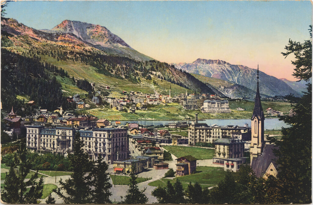 Postkarte von St. Moritz um 1910  Rätisches Museum, Chur
