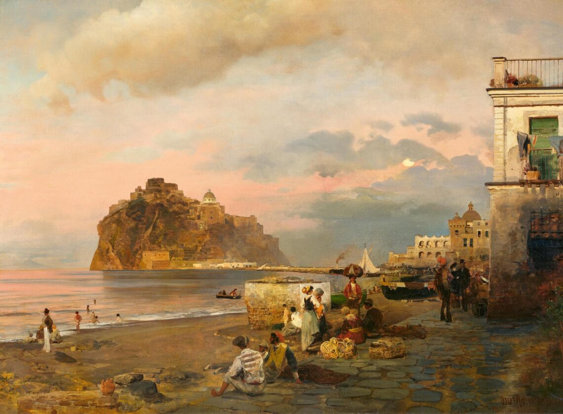 Achenbach, Oswald_Abendstimmung am Hafen von Ischia, 1884_Foto Walter Bayer, München