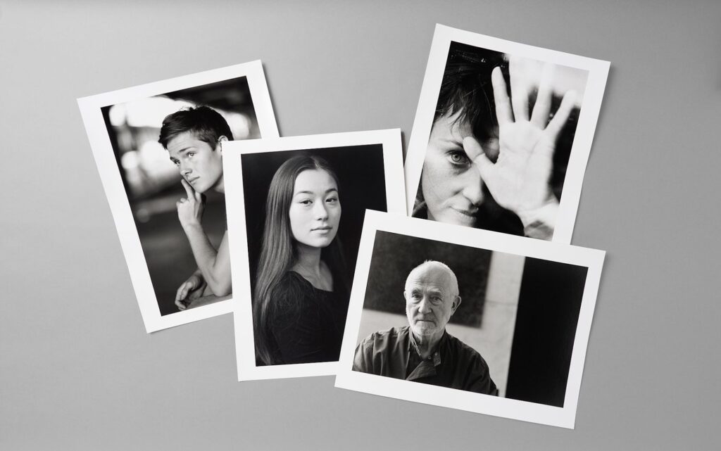 Auswahl von Portraitmotiven: Matthias Kull (Serie Adoleszenz), Yasmine K. Yamaha (Serie Sportlerinnen), Pipilotti Rist (Serie Antlitz und Hand), Peter Zumthor (Serie Architekten) - © Christian Scholz, Zürich © Foto: Flurin Bertschinger, NB, 2026