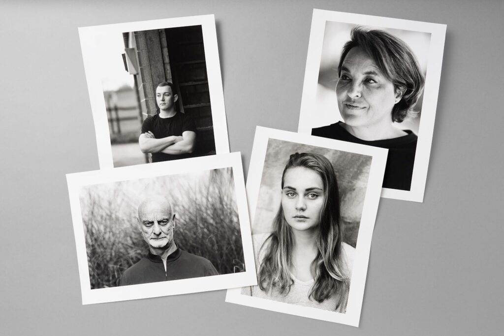 Auswahl von Portraitmotiven: Niki Kreis (Serie Bauern), Carole Hübscher (Serie Unternehmerinnen), Uli Sigg (Serie Kunstsammler), Stefanie Lohrer (Serie Adoleszenz) — © Christian Scholz, Zürich © Foto: Flurin Bertschinger, NB, 2026