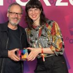 Thomas Soraperra, kaufmännischer Direktor Kunstmuseum Bern - Zentrum Paul Klee und Katrina Weissenborn, Social-Media-Managerin Kunstmuseum Bern - Zentrum Paul Klee bei der Preisverleihung des DPOK 2026 in Berlin - Foto: © Kunstmuseum Bern