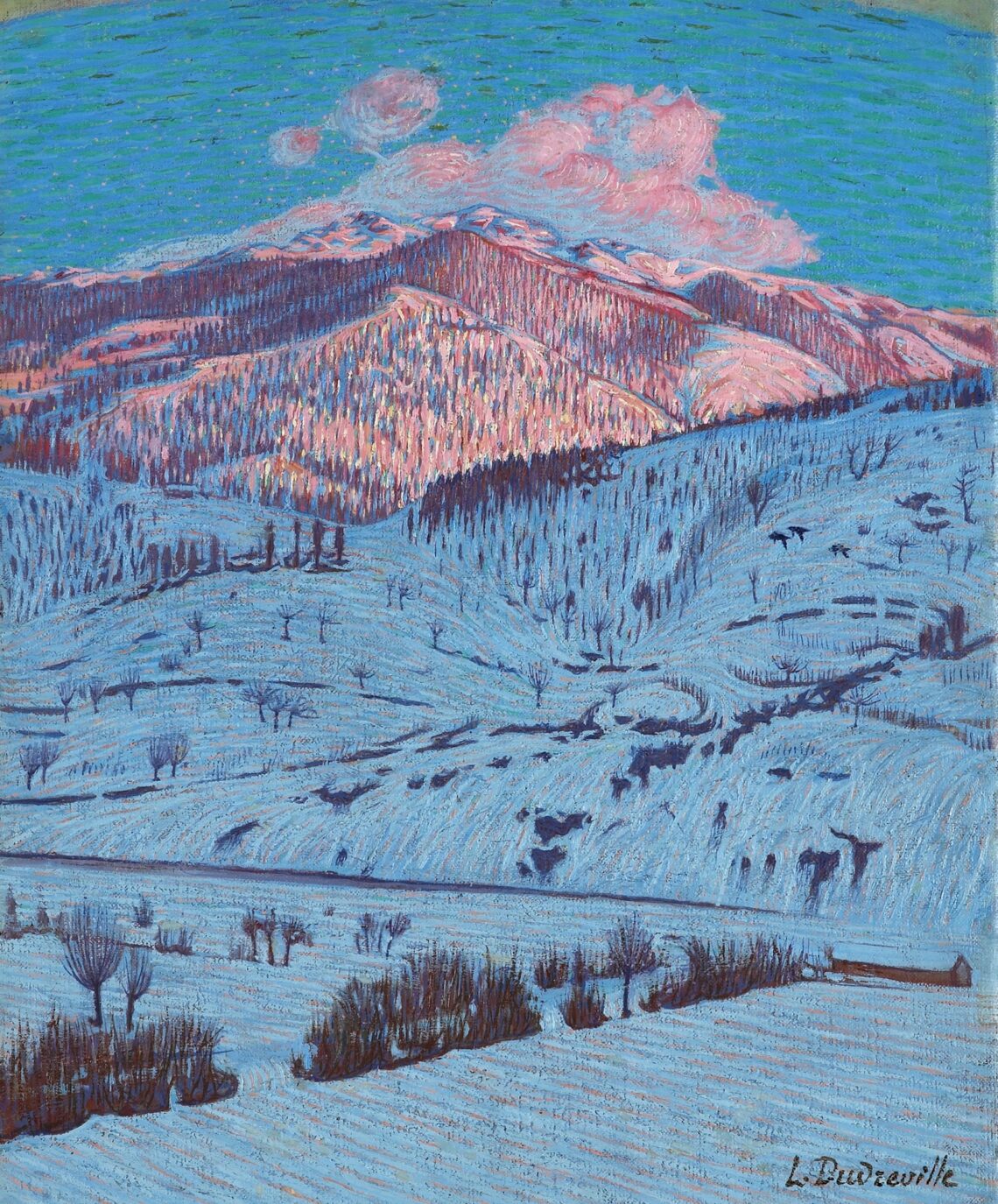 Leonardo Dudreville, Paesaggio invernale, 1908-1909. Museo d'arte della Svizzera italiana, Lugano. Collezione Città di Lugano. Donazione Chiattone
