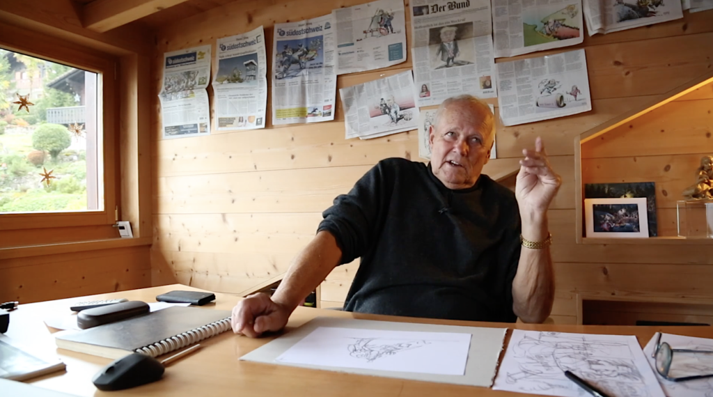 Orlando Eisenmann, 2021, © Verein Gezeichnet / Michele Andina, https://www.youtube.com/watch?v=M2HfAwnW79Y