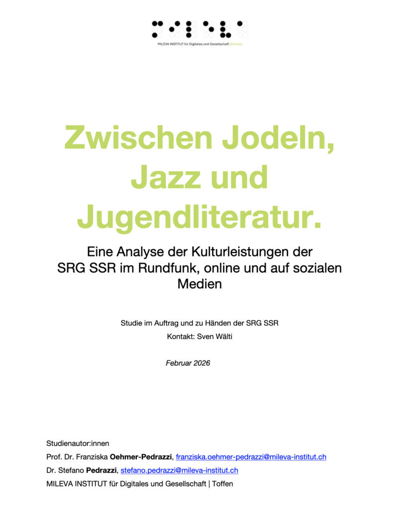 SRG SSR Studie des Mileva Instituts 2026