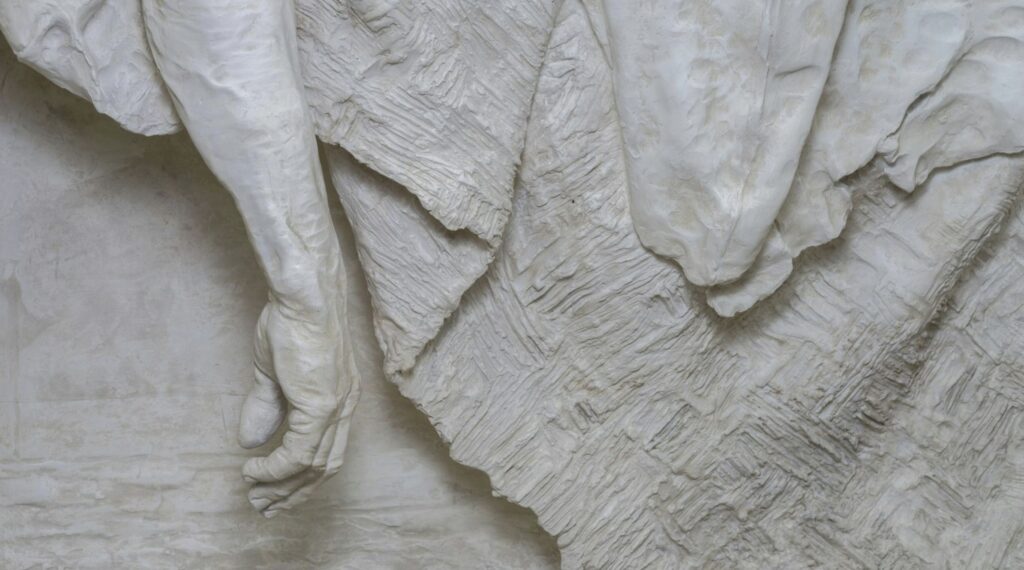 Vincenzo Vela, «Le vittime del lavoro» (dett.), 1882-83 — © Confederazione Svizzera, Museo Vincenzo Vela, foto: Mauro Zeni