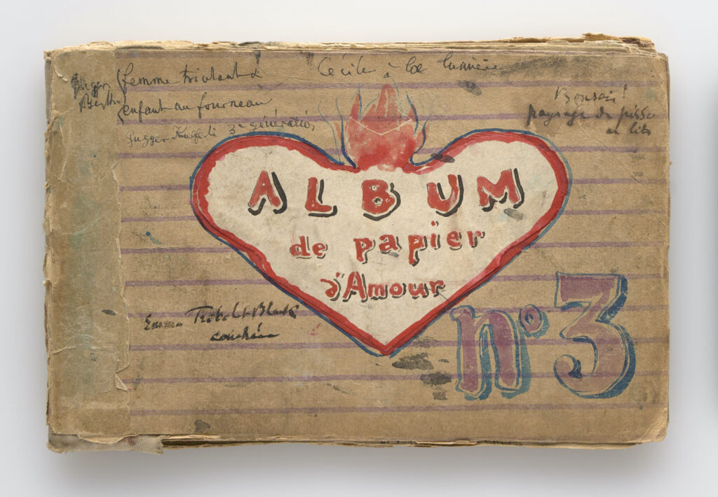 Albert Anker (1831-1910) «Album de papier d'Amour No. 3» 1882 Verschiedene Techniken auf Briefpapier Centre Albert Anker, Schenkung Albert Banderet Foto: Centre Albert Anker / Jonas Hänggi