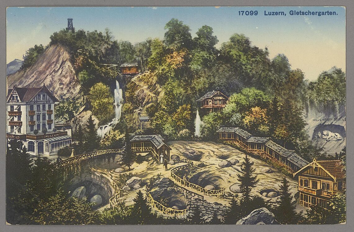 Gletschergarten in Luzern, 1914 - Foto: Schweizerisches Sozialarchiv, Zürich