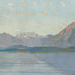 Bild: Ferdinand Hodler, Thunersee mit Blüemlisalp und Niesen, 1882 (Überarbeitung), 1876, Lauf Leinwand, 67x89 cm - © https://digital.skkg.ch/de/intro/skkg%3Aobject%2F748?q=%C2%ABThunersee%20mit%20Bl%C3%BCemlisalp%20und%20Niesen%C2%BB