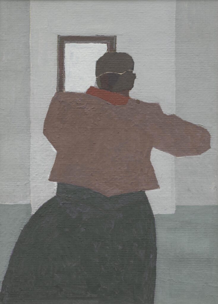 Daniele Buzzi Donna allo specchio, 1950-55 tempera su carta, 32.5 x 23.5 cm Collezione privata Foto Cosimo Filippini