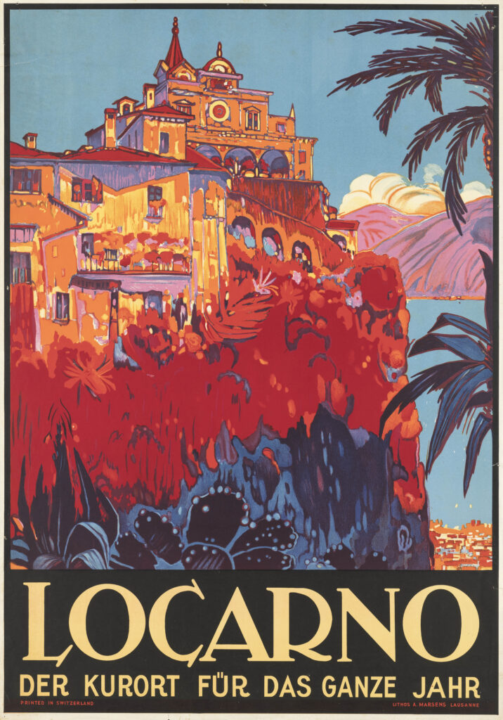 Daniele Buzzi Locarno – Der Kurort für daas ganze Jahr, 1926 litografia, 100 x 70 cm Plakatsammlung Museum für Gestaltung Zürich © Museum für Gestaltung Zürich, Plakatsammlung, ZHdK