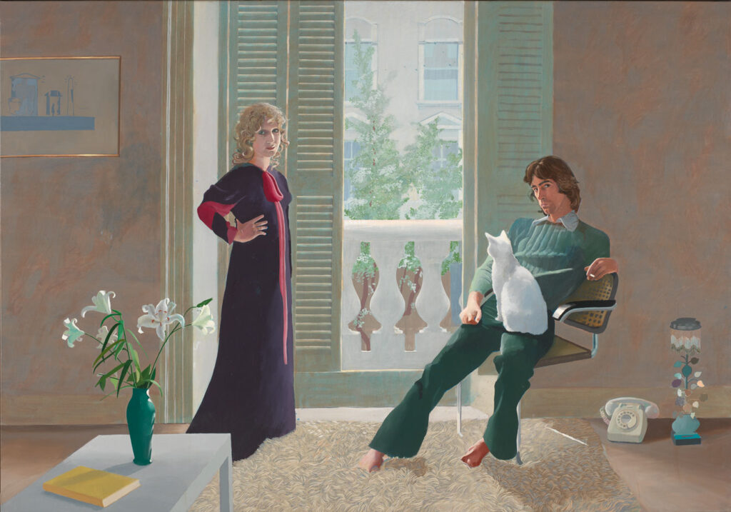 David Hockney, Mr and Mrs Clark and Percy, 1970, Acryl auf Leinwand, 217 x 308.4 cm, Tate: Schenkung der Friends of the Tate Gallery 1971, © David Hockney