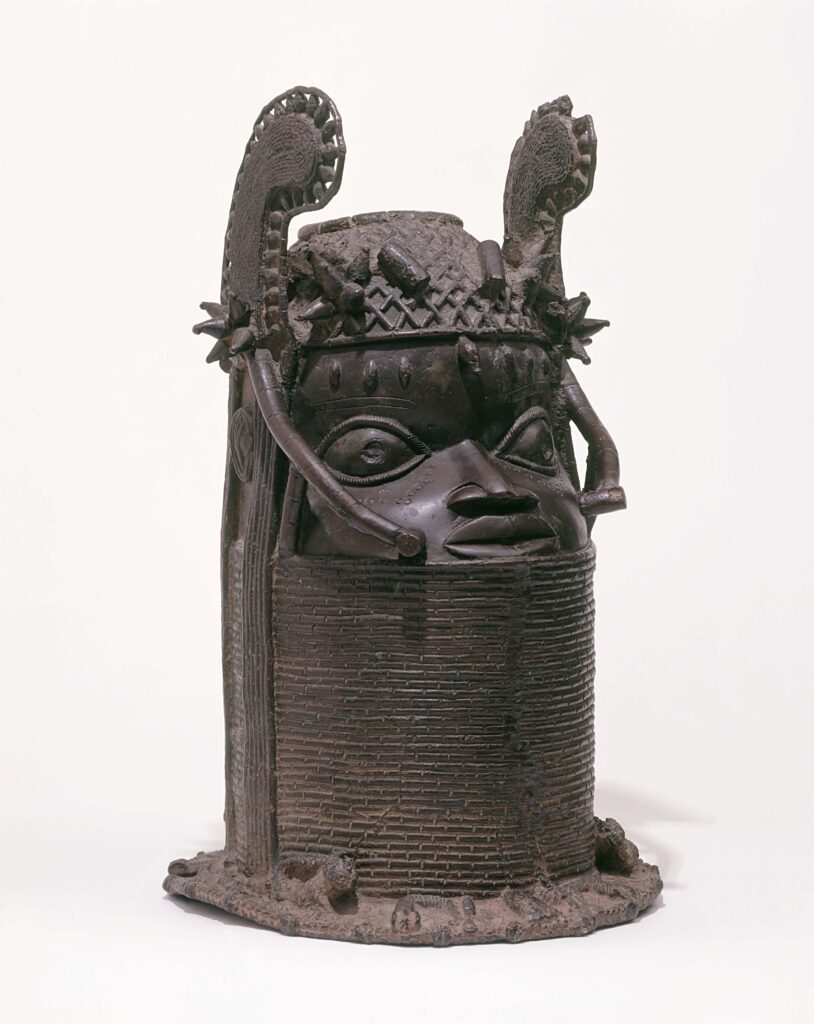 Museum Rietberg, Rainer Wolfsberger Commemorative Head of Oba Osemwende (Uhunmwu Elao), Kingdom of Benin, Nigeria, 19th century